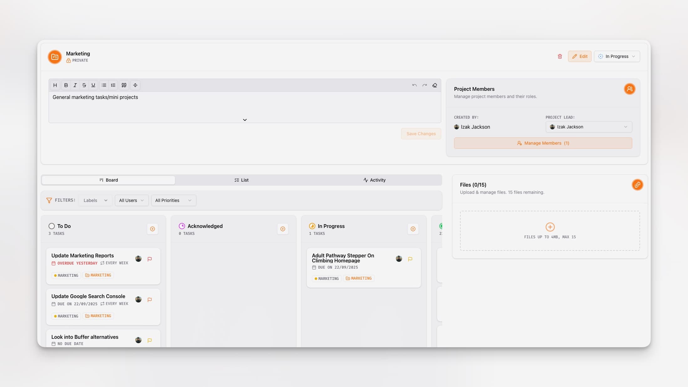 53° Project Management