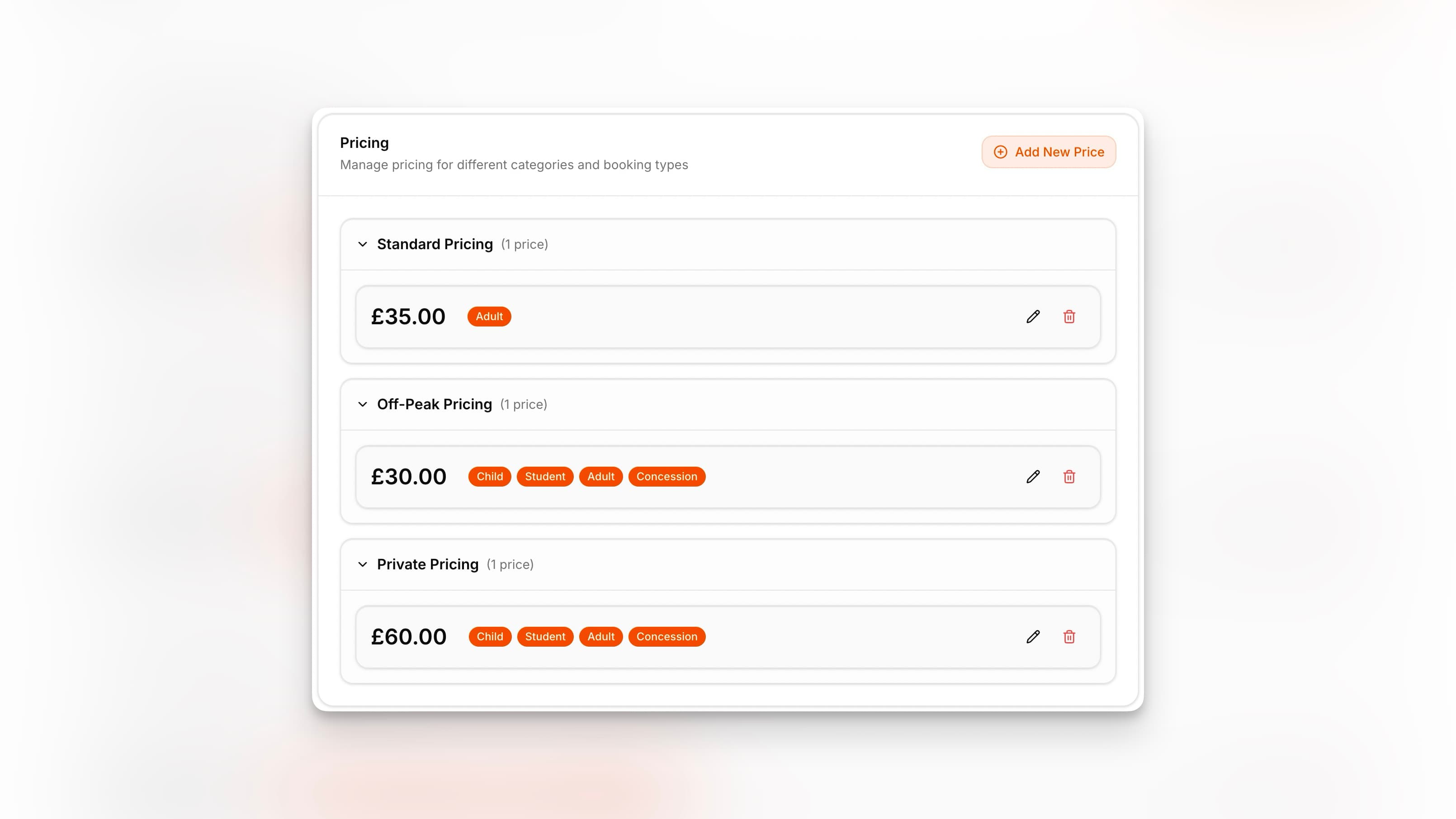53° Product Pricing - Light