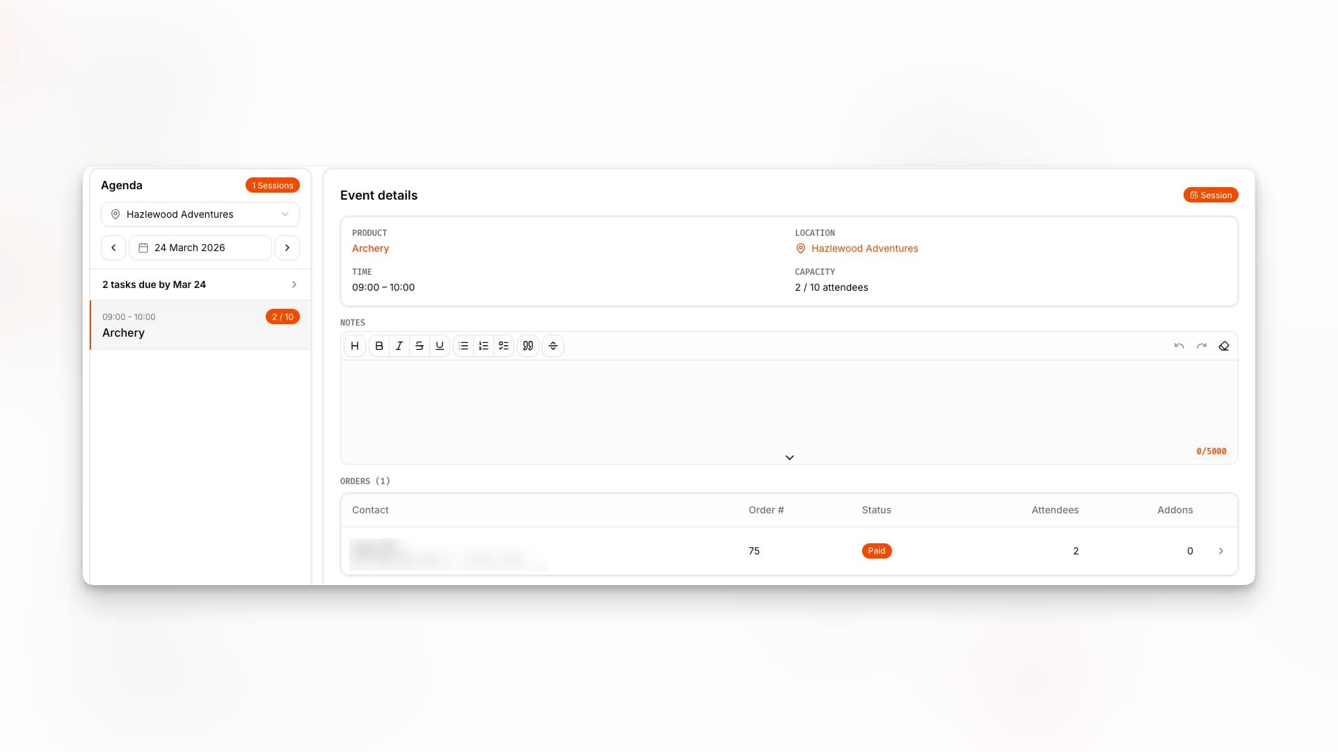 53° Day Plan Scheduled Event - Light
