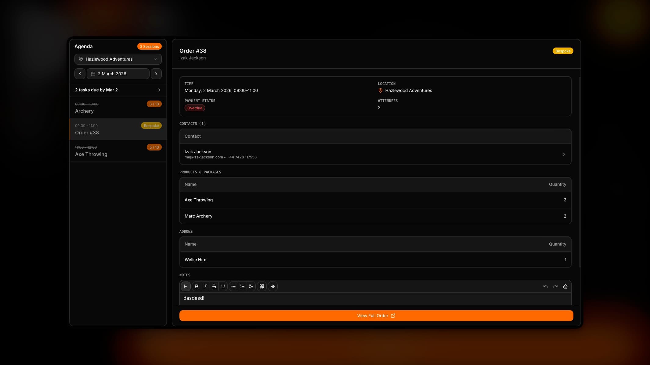 53° Day Plan Bespoke Orders - Dark