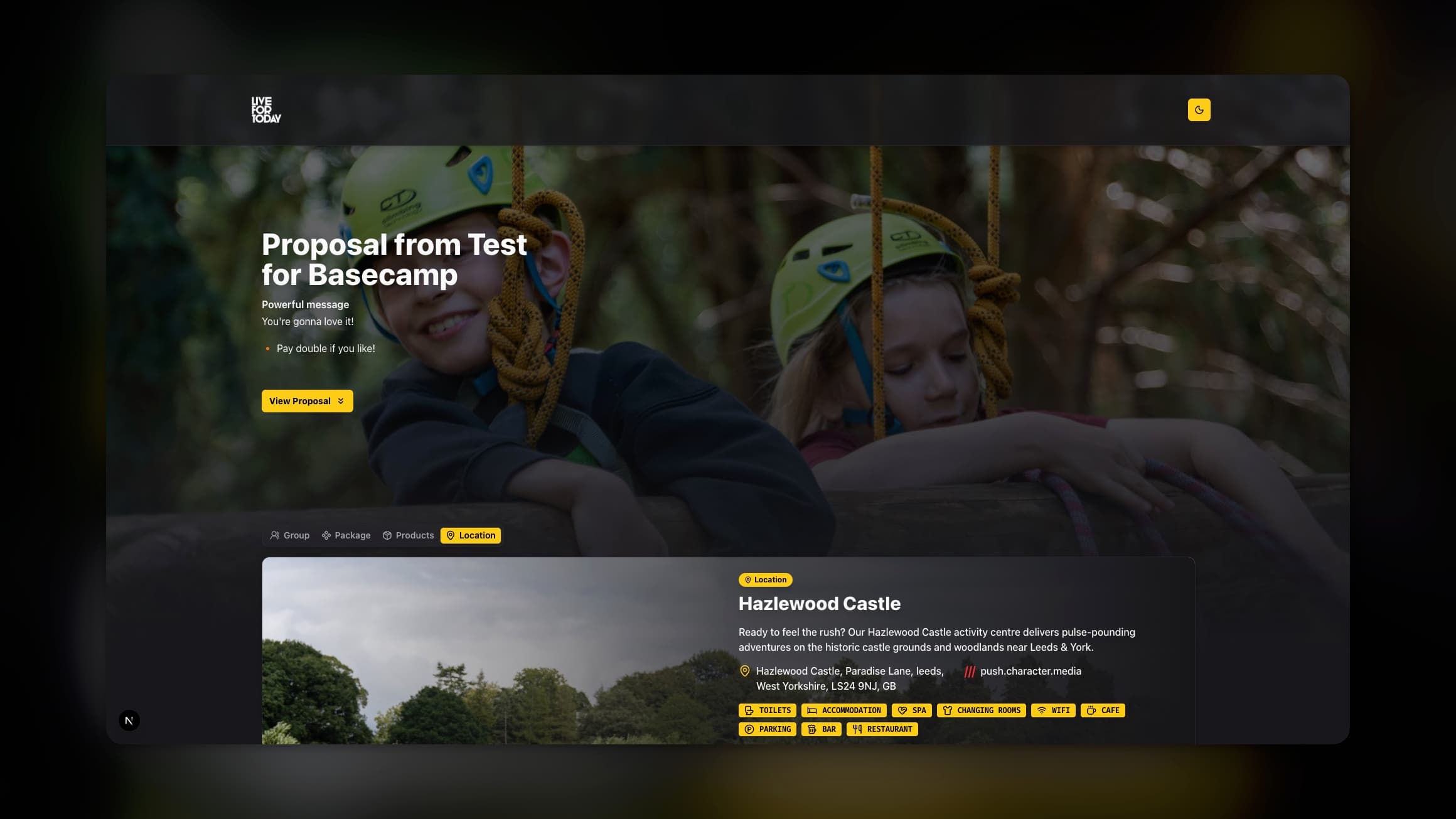 Group Booking Proposals